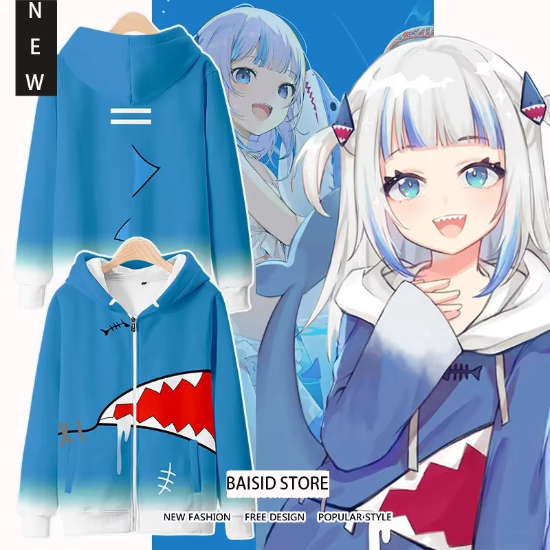 Cosplay Anime Basic - Anime Gawr Gura cosplay 3D Afdrukken