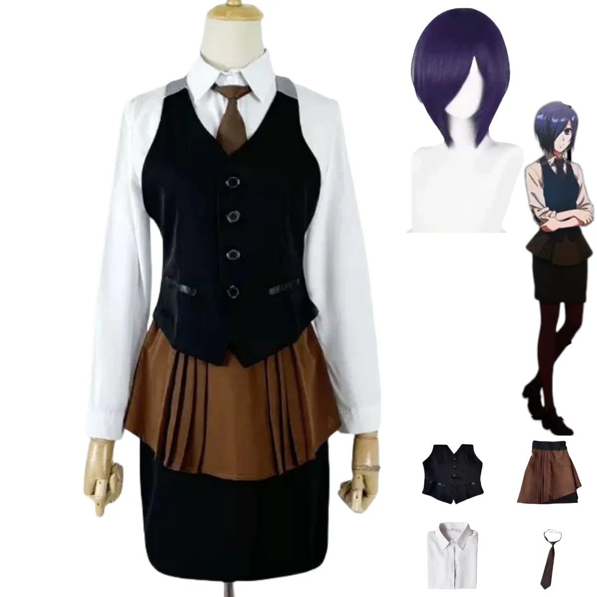 Anime Cosplay Tokyo Ghoul - Anime Tokyo Ghoul Touka Kirishima Cosplay