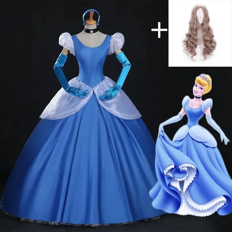 Anime Cosplay Youtube Shorts - 2020 Assepoester cosplay volwassen blauwe Assepoester