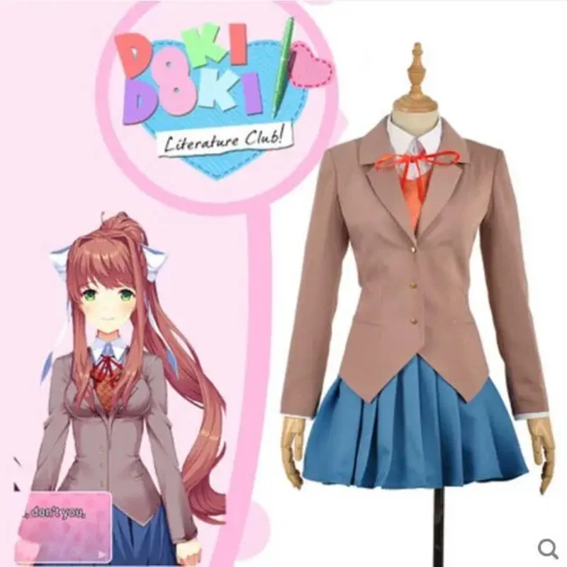 Anime Cosplay Youtube Shorts - Sayori Yuri Natsuki Monika Cosplay Kostuum