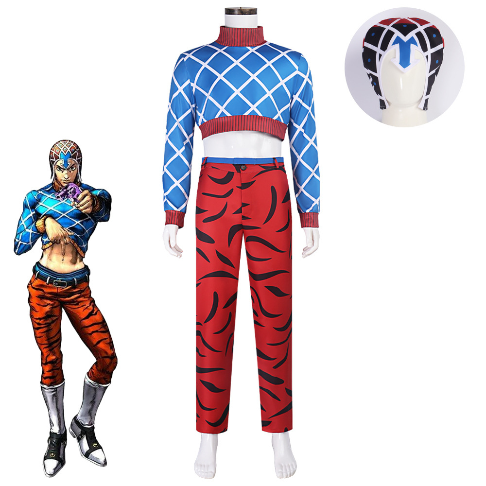 Cosplay Anime Jojo - Anime JoJo Guido Mista Cosplay Kostuum