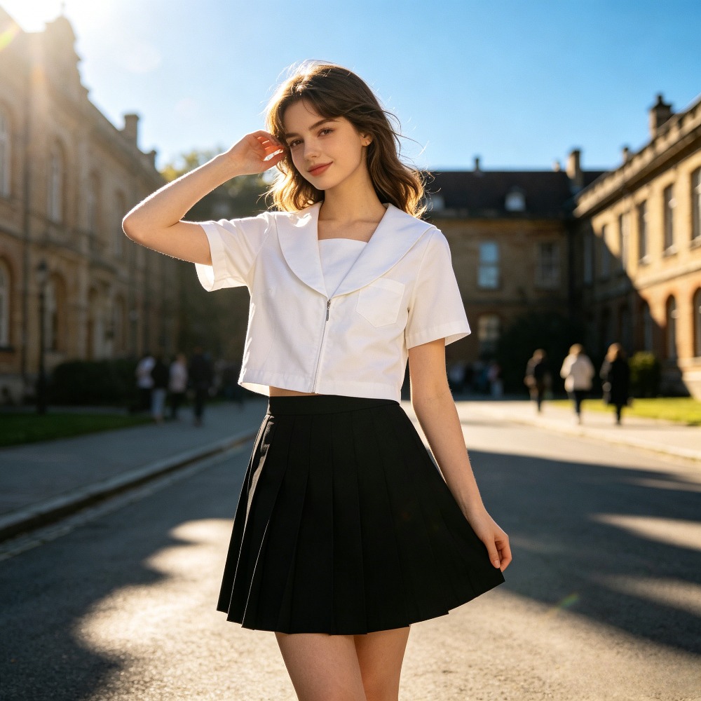 Wit Sailor JK schooluniformove - Cosplay Anime Basic recensie en prijs