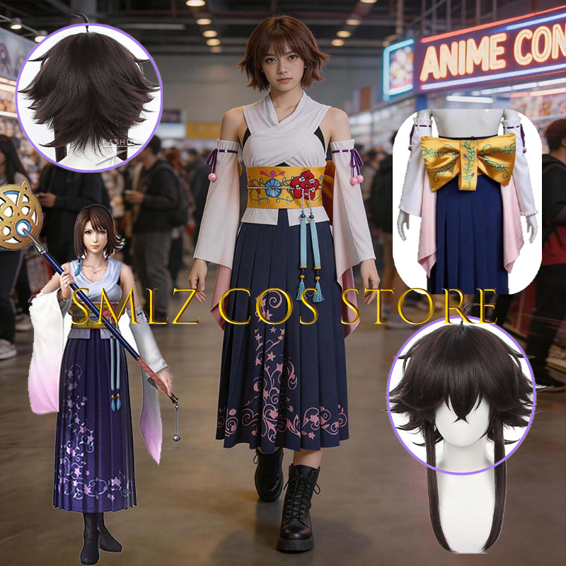 Smlz FFX Yuna Cosplay Anime FF - Anime Cosplay Wigs recensie en prijs