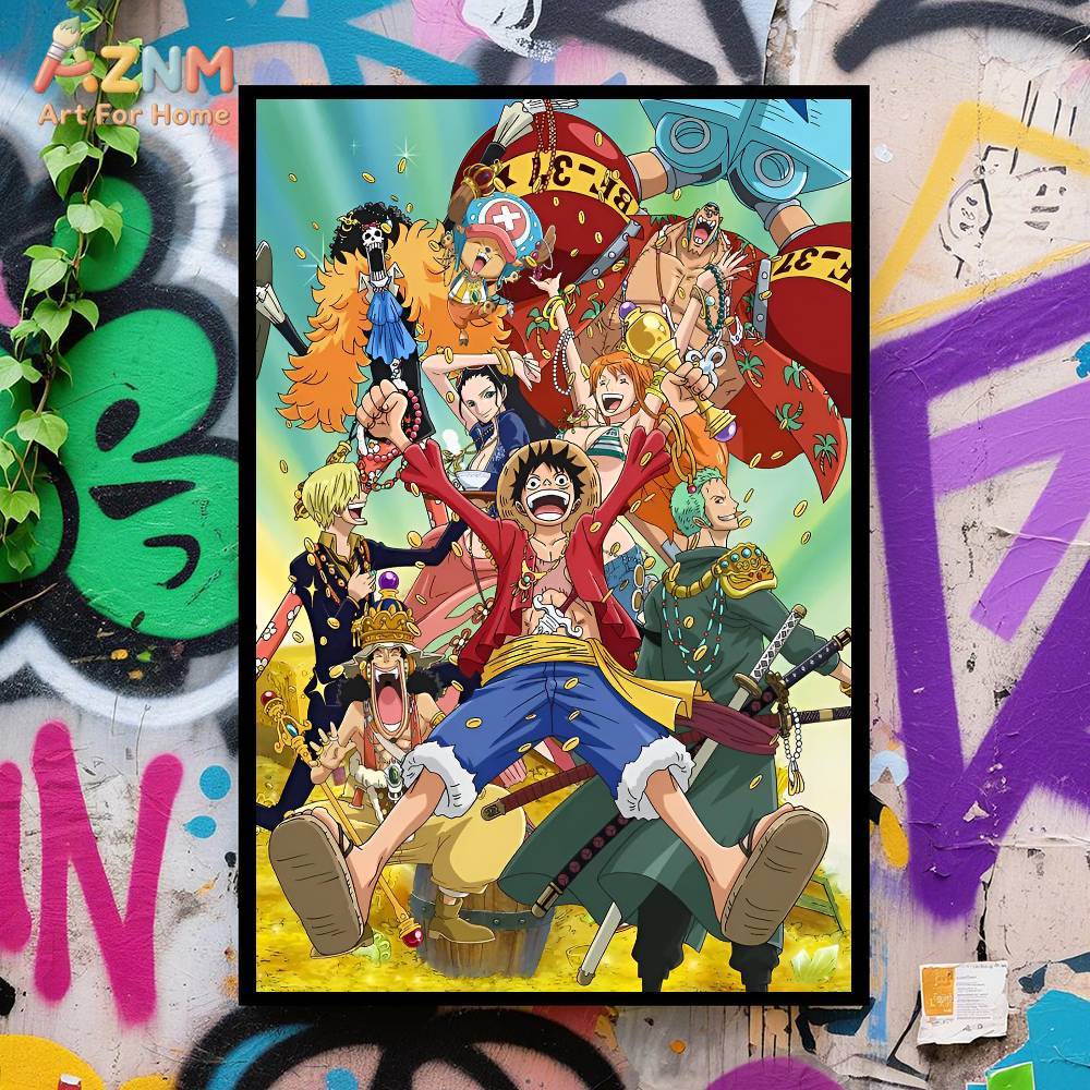 AZNM One Piece Unframed Canvas - One Piece Straw Hat recensie en prijs