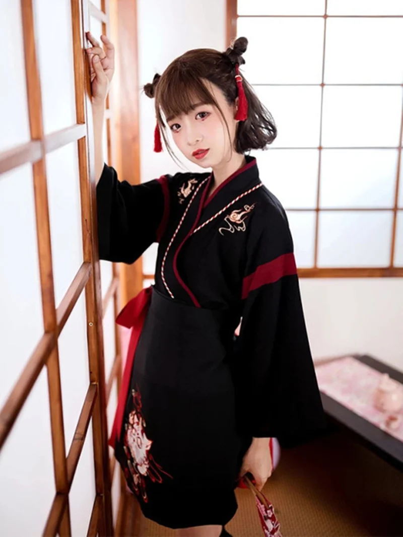 Japanse jurk kimono vrouw zwar - Demon Slayer Haori recensie en prijs