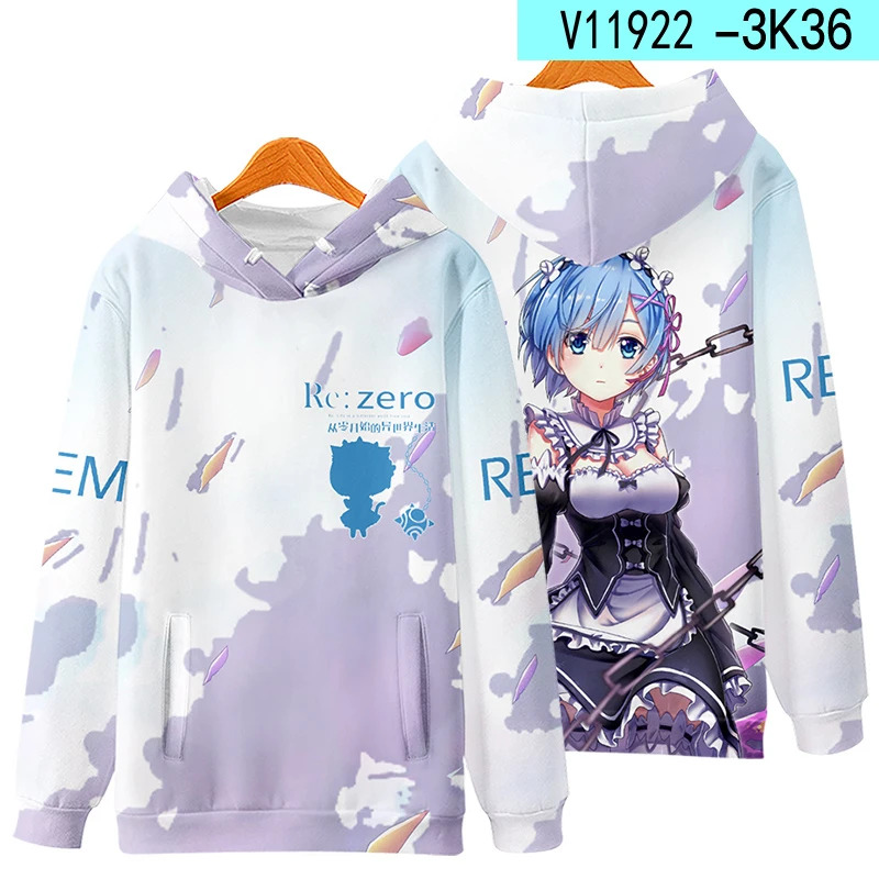 3D Re Zero Cosplay Hoodie Anim - Cosplay Anime Basic recensie en prijs